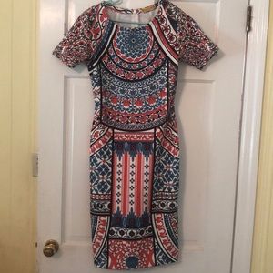 Pankaj & Nidhi tiled sheath dress